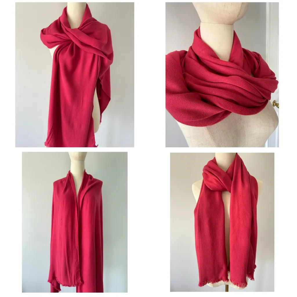 Nordstrom rack berry color scarf shawl - Image 2