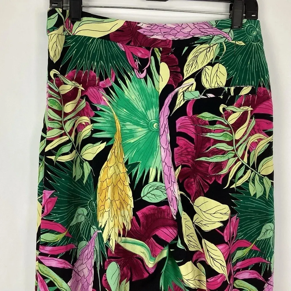 Monki Floral Wide Leg Pants Size 6 - Image 4