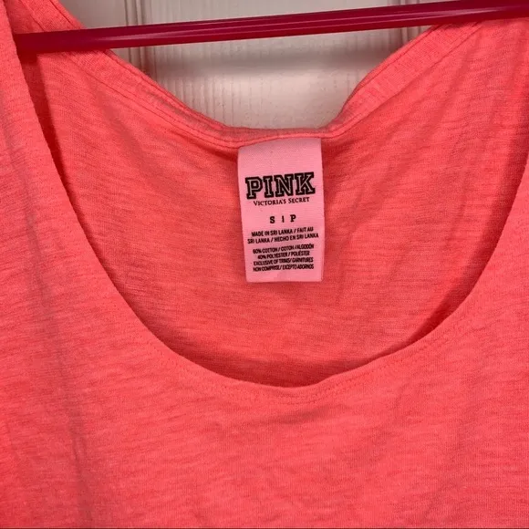 Pink‎ tank top coral color open sides - Image 2