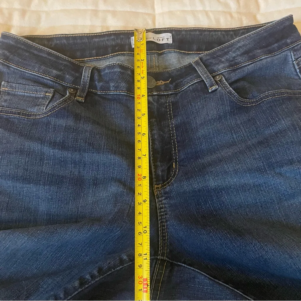 Ann Taylor LOFT Dark Wash Curvy Skinny Denim Jeans Size 29/8 - Image 8