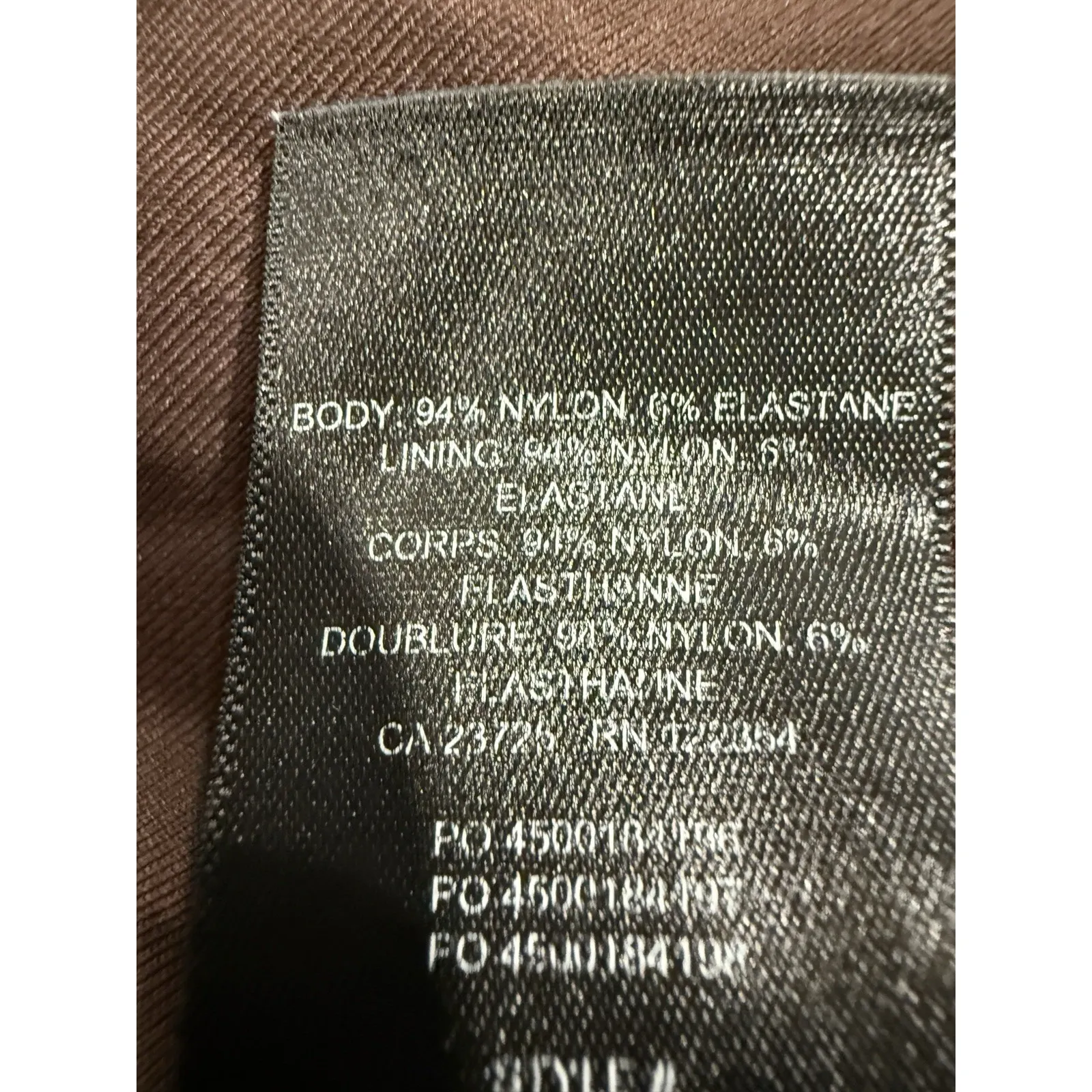 Babaton Contour V Neck Long Sleeve Fitted Crop Top In Brown. Woman's Size 2XL Brown - Image 4