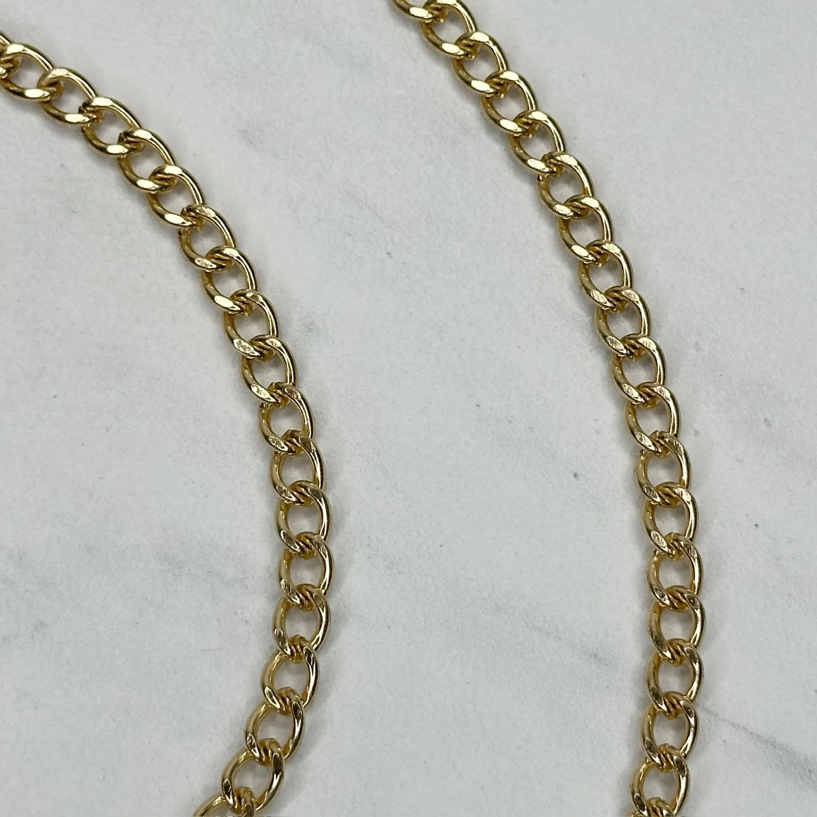 Gold Tone Chain Purse Replacement Strap 49" Crossbody ✨ - Image 5