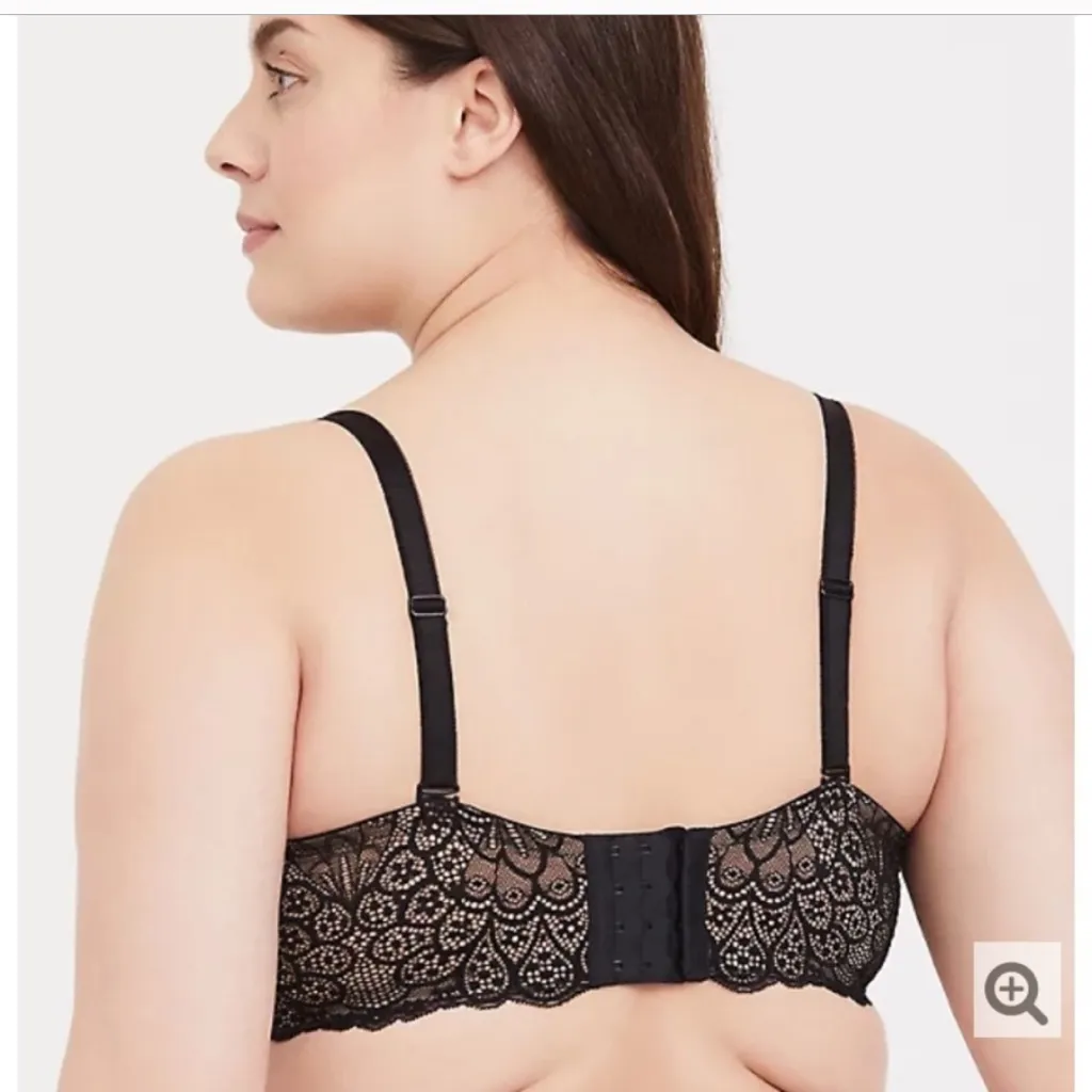 Torrid Balconette Unlined Bra Black Lace Size 48B - Image 3