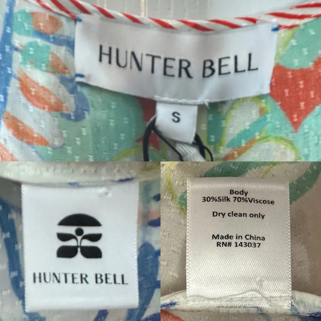 Hunter Bell Aurora Dress Amalfi Tiles Silk Blend Maxi NWT Size Small - Image 12