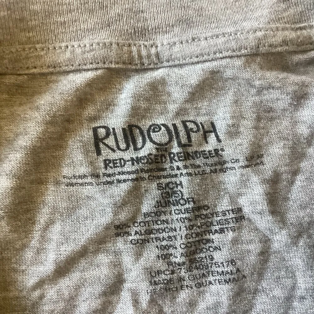 Rudolph Funny Christmas Tee Gray Size undefined - Image 4