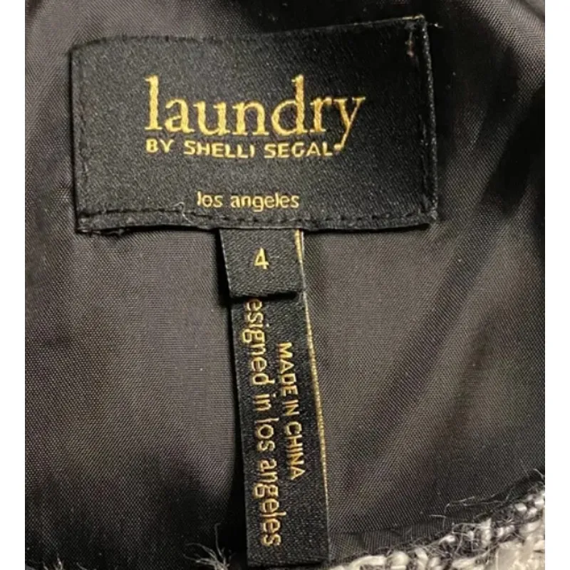 Vintage Preppy Academia Tweed Sleeveless Mini Dress Laundry by Shelli Segal 4 - Image 3