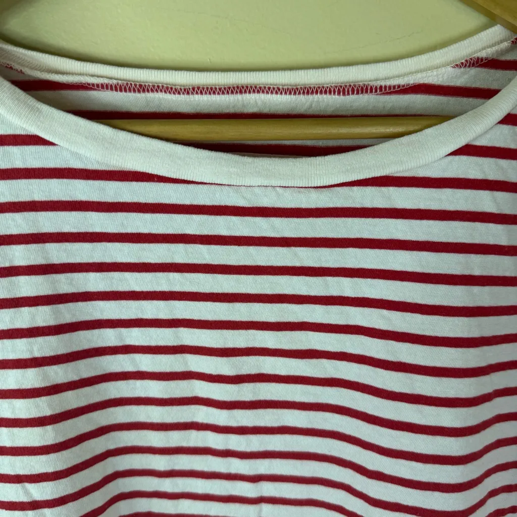 Frank & Eileen Josephine French Tee in White Double Decker Red Size Med Womens - Image 5