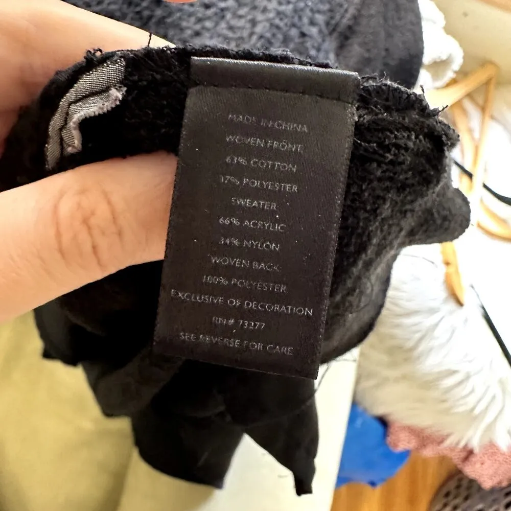 Simply Vera Wang Black Textured Blouse Sz XL - Image 5