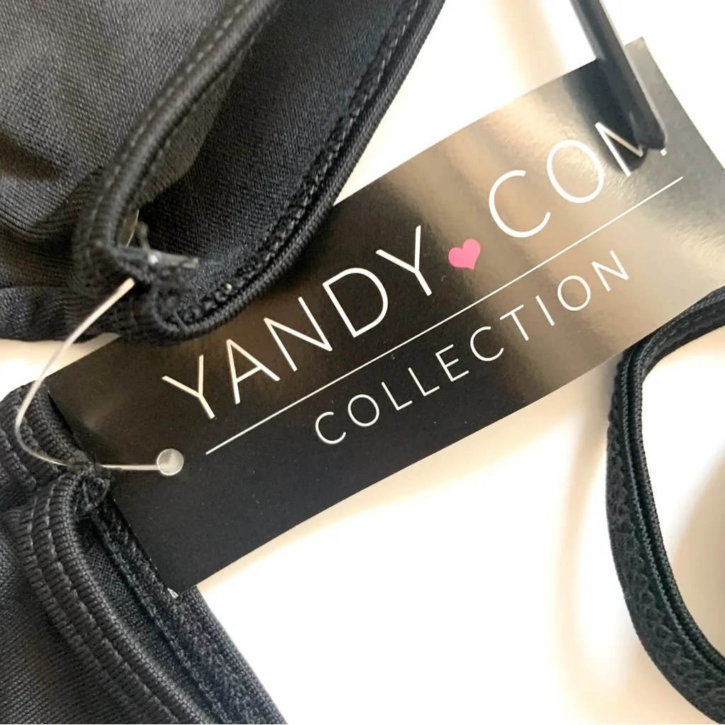 Yandy Black Cat Strappy Thong Bodysuit Lingerie Costume Size S/M NEW - Image 5