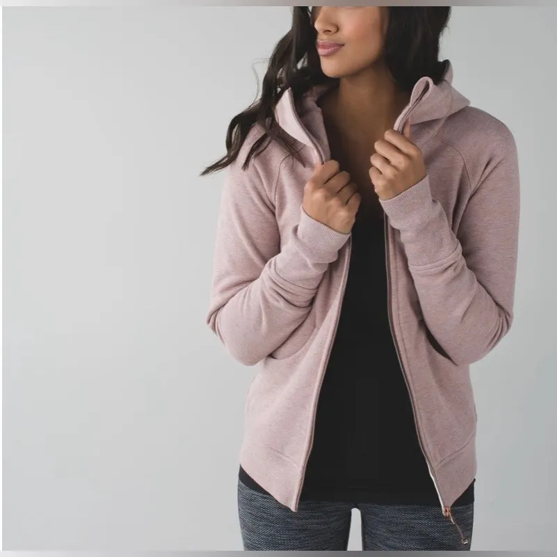 UNICORN! Lululemon Scuba Hoodie III Heathered Bark Berry Jacket Size 6 2015 - Image 3