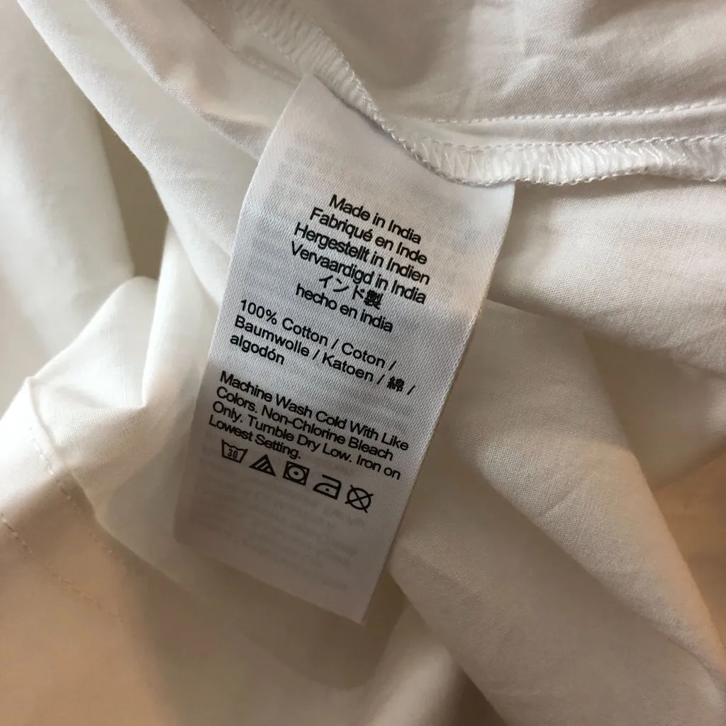 J Crew Elena Shirt-Dress In Cotton Poplin Pockets Smocked White 6 - Image 8