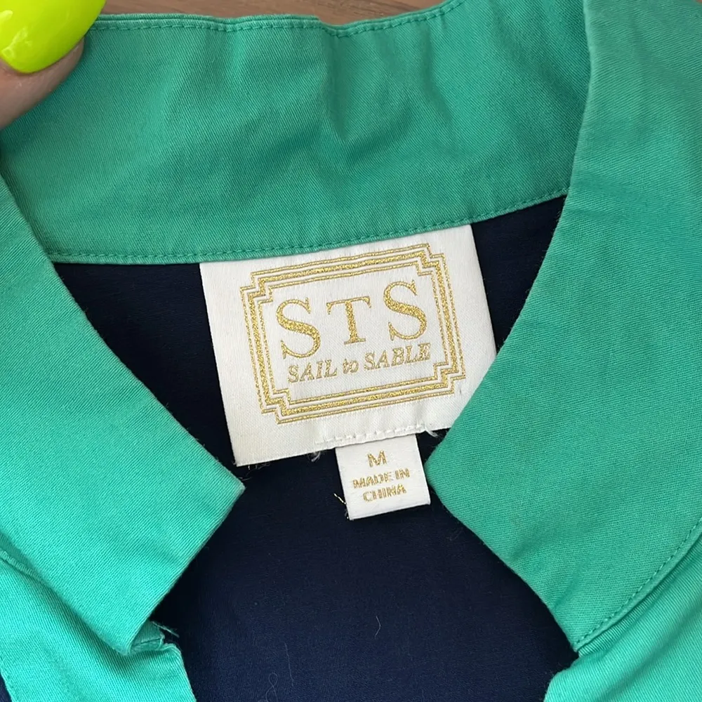 STS Sail To Sable Shift A Line Mini Dress Navy Teal Nautical‎ Summer Coastal - Image 4