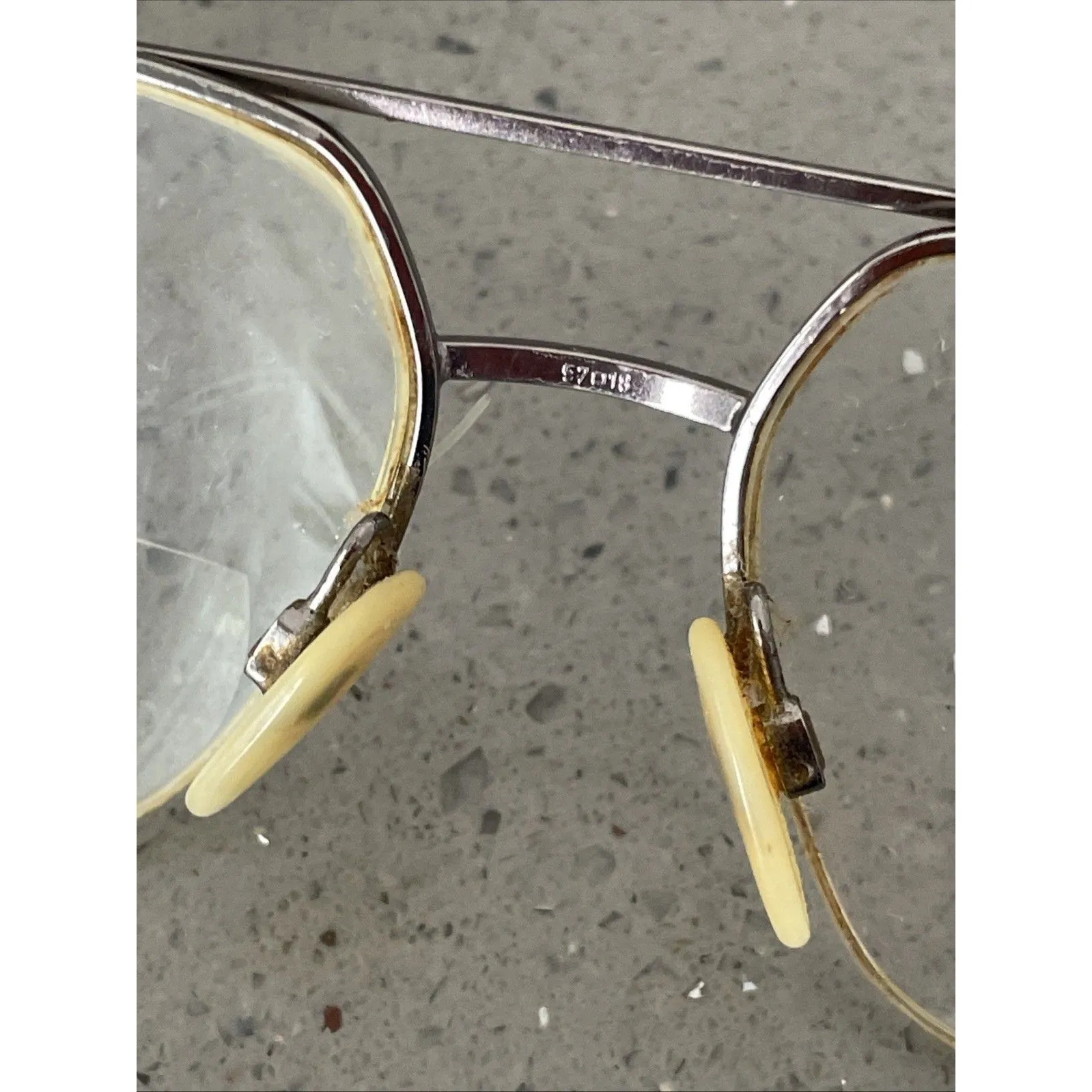 Luxottica Chris Natural Aviator Gunmetal Eyeglasses Frames ONLY 57 - Image 8