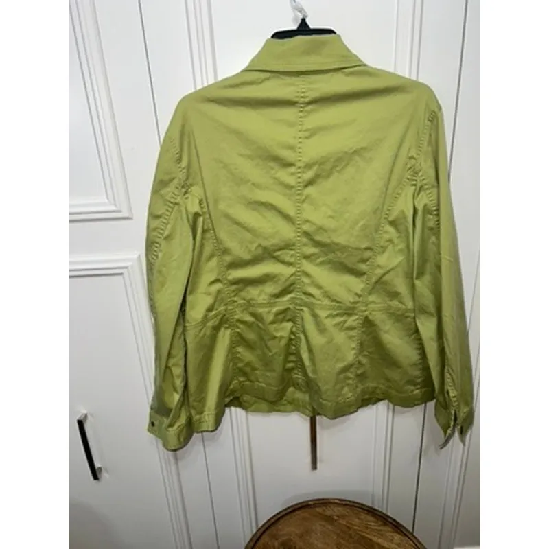 Jones New York Sport‎ Women's Utility Jacket Green Size 1X Casual - Image 5