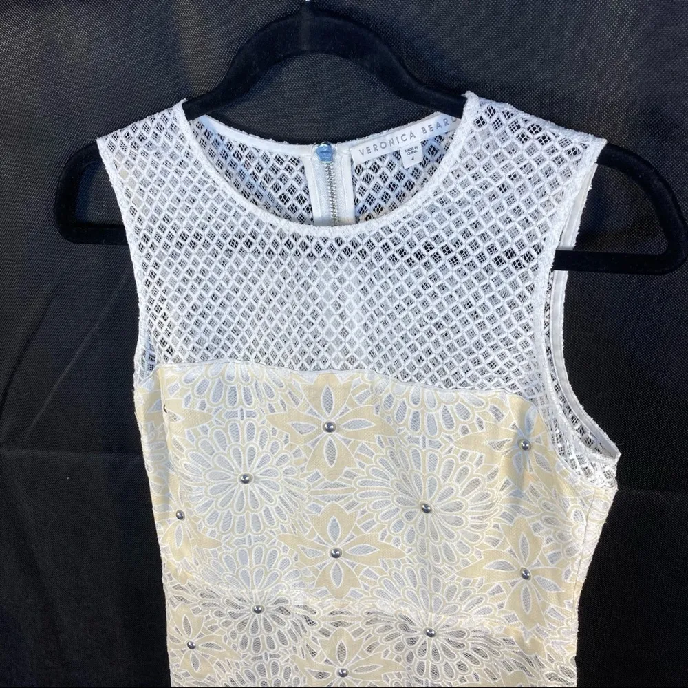 Veronica Beard Sunrise Beaded Crochet Top Size 4 - Image 12