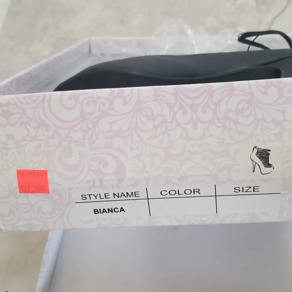 🖤Size 10 Black Platform Zip back heels - Image 8