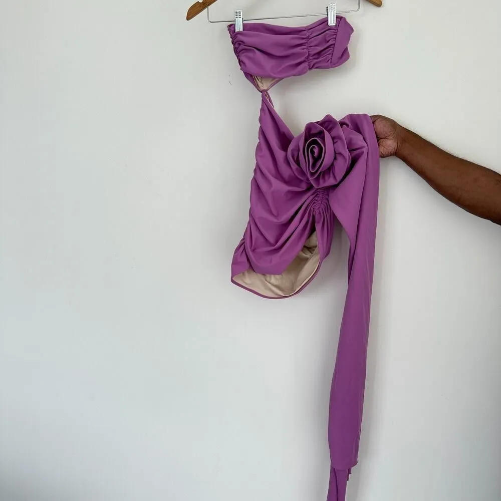 Bahia Maria Mia Mini Dress Small Orchid Lilac Hot Girl Night Out Glam Statement Purple - Image 9