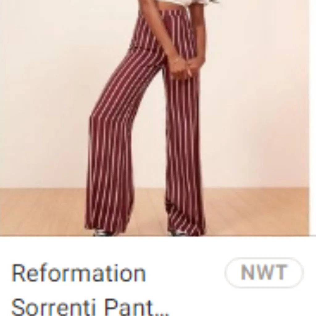 Almost Famous 3X Paper Bag Navy Maroon Striped Pants - Image 10