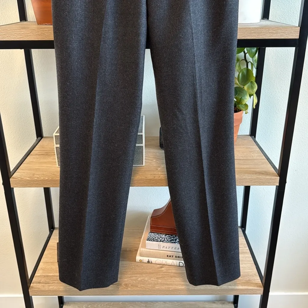 Pendleton High-Rise 100% Virgin Wool Charcoal Heather Career Dress Pant Trouser - Image 3