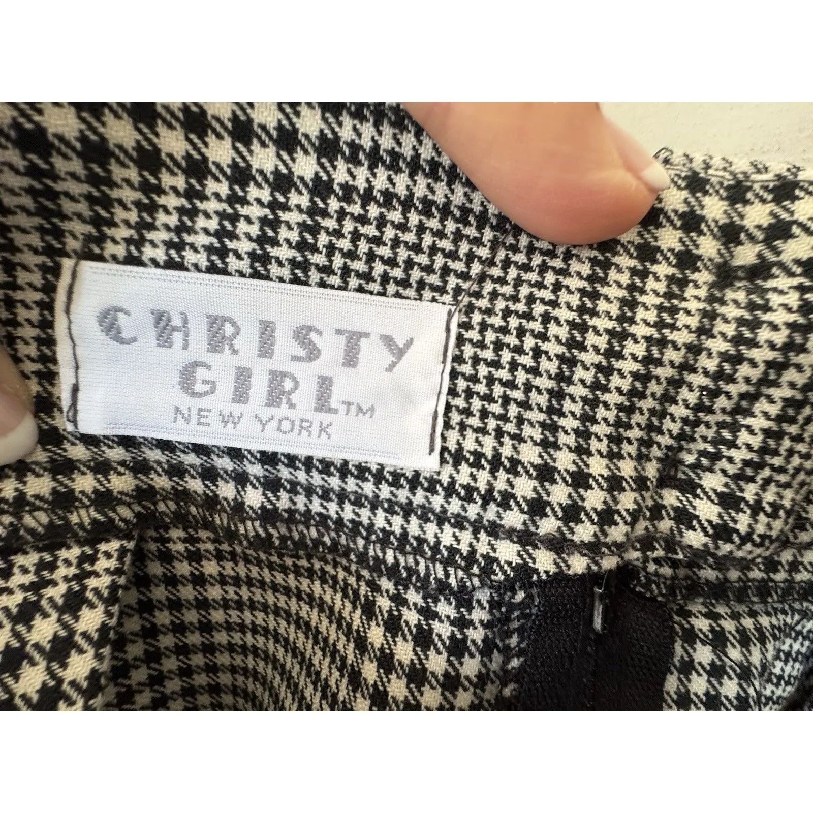 Vintage Y2K 90s Christy Girl Plaid Skirt School Dark Academia Preppy 8 Black - Image 6