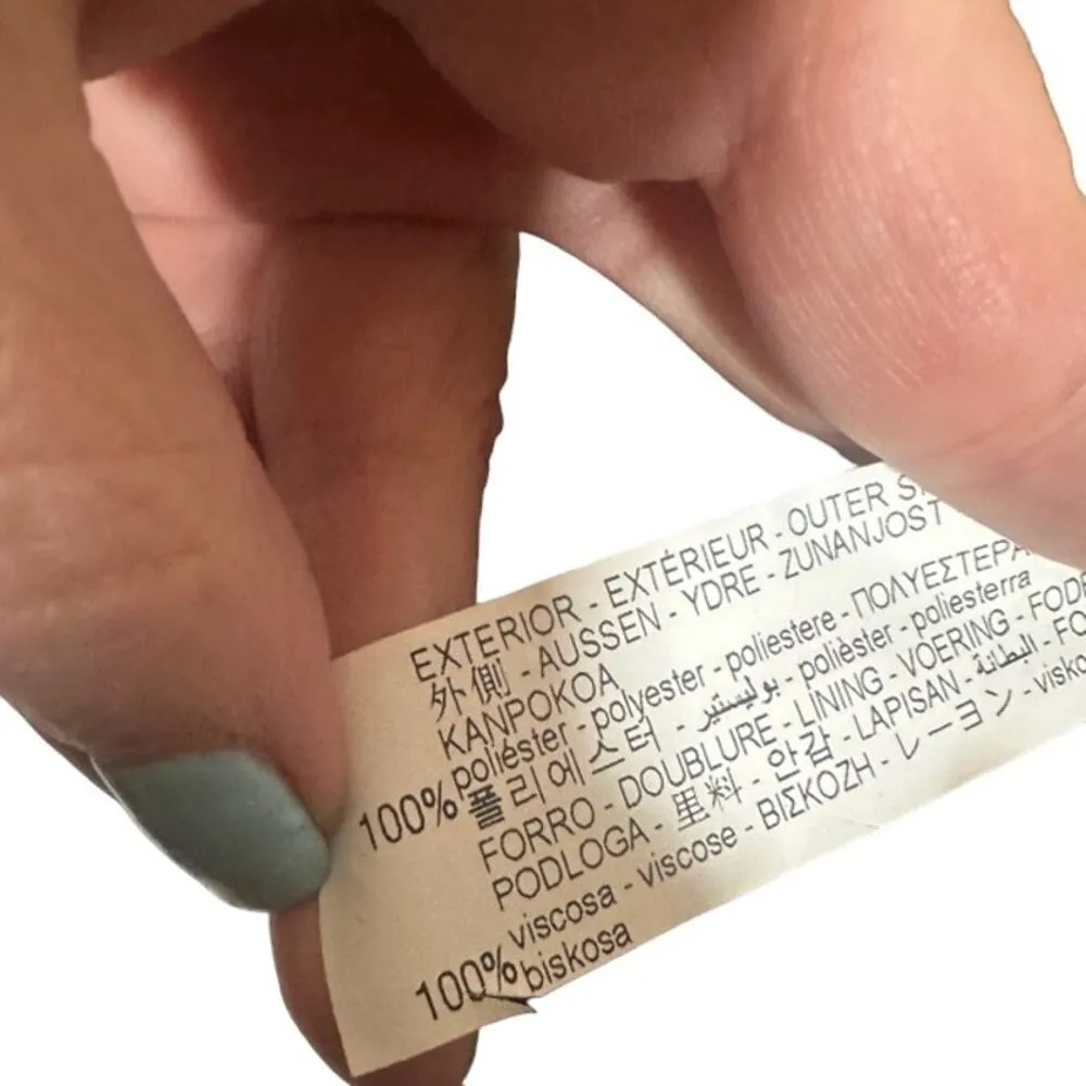 Zara Black Long Sheer Sleeve Dotted Key Hole Back Belted Short Romper Women Sz S - Image 9