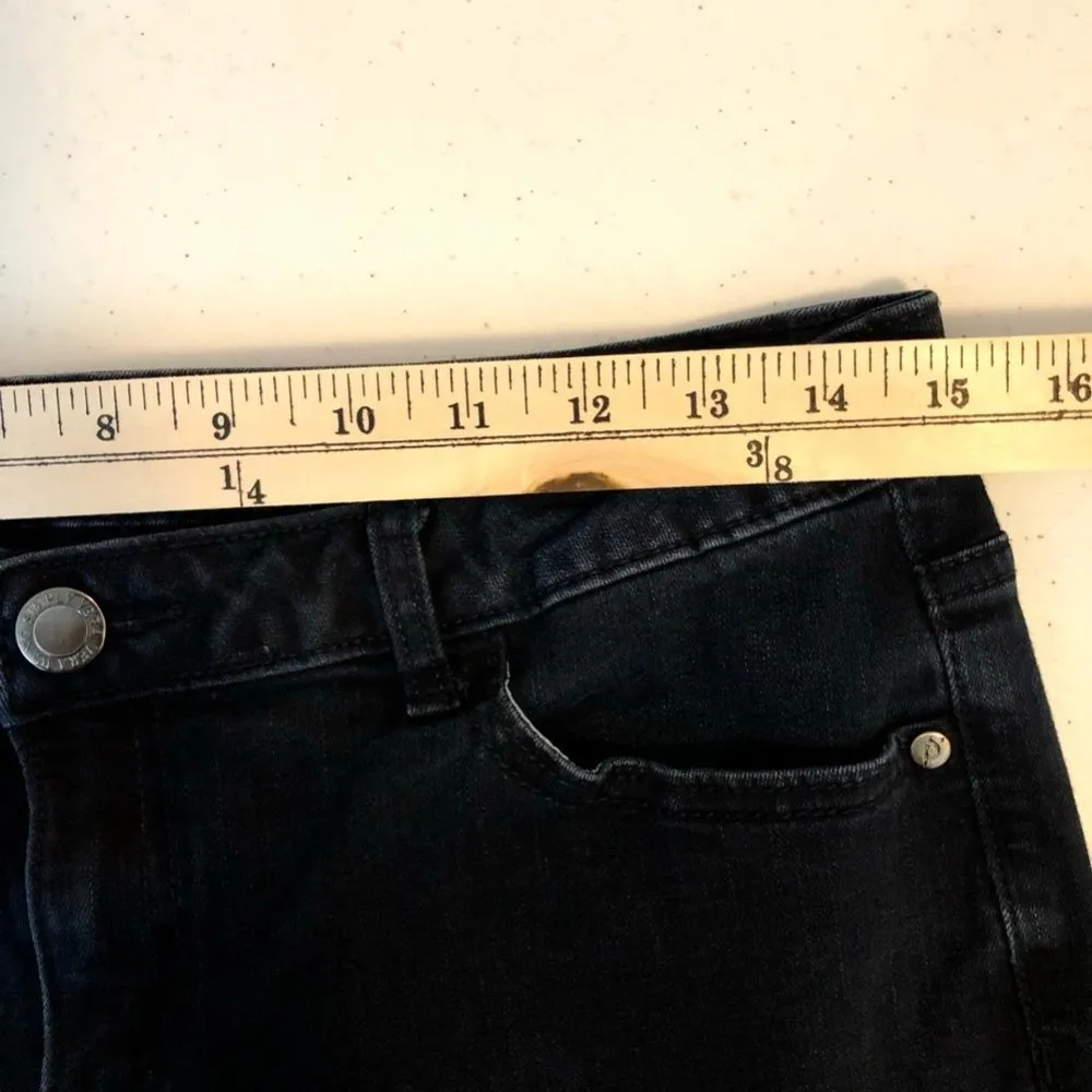 Simply Vera Wang Womens Skinny Jeans Mid Rise Stretch Pockets Dark Wash Denim 8 Blue - Image 3