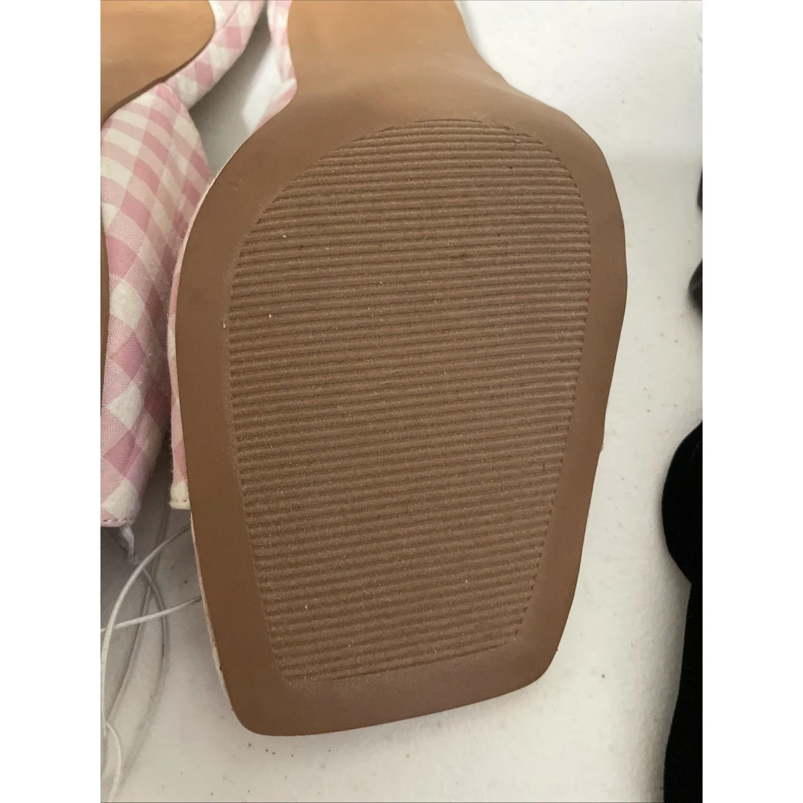 New Torrid Pink & White Gingham Square Toe Mule - Image 11