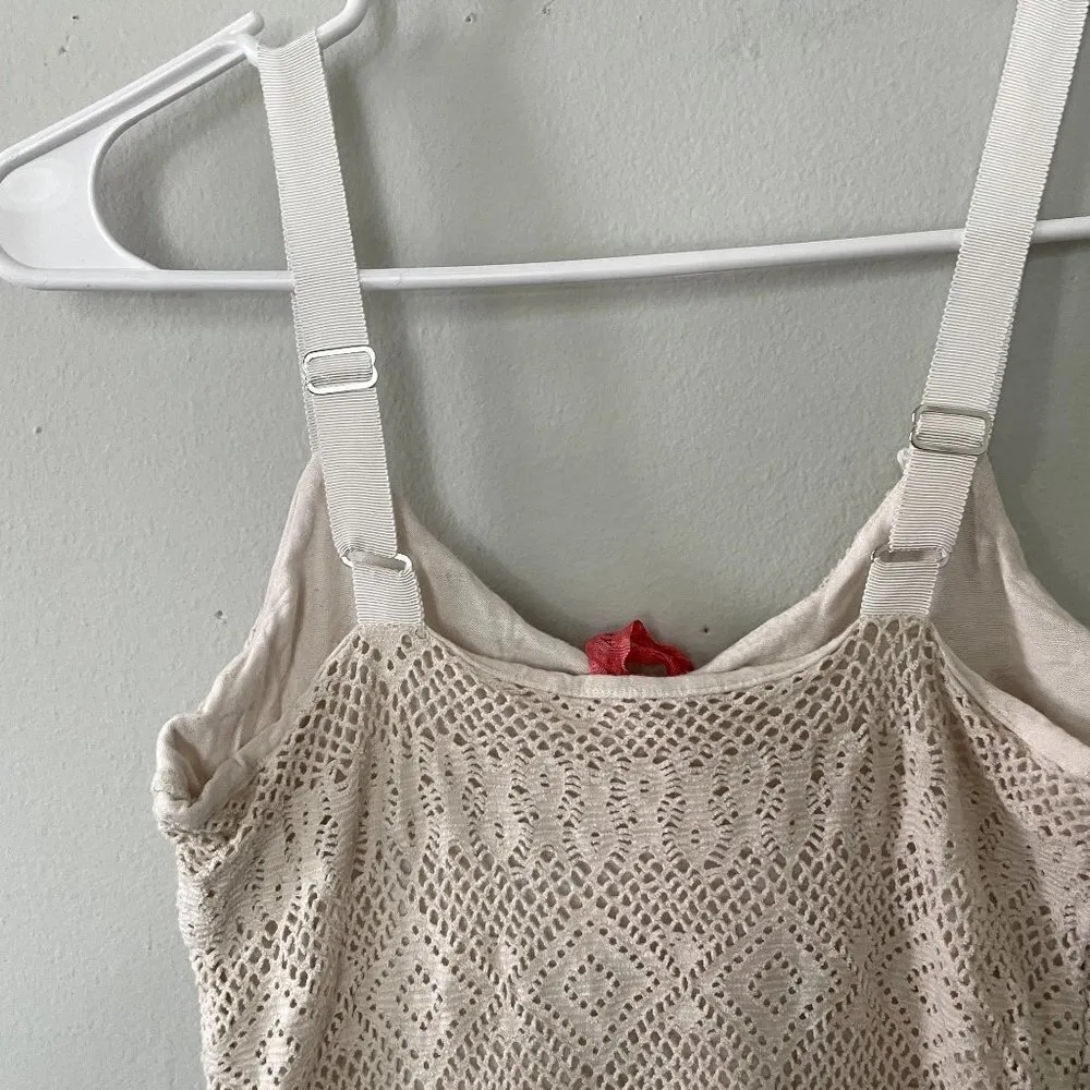 eight sixty white beige lace dress v-neck casual summer cotton circle skirt - Image 6