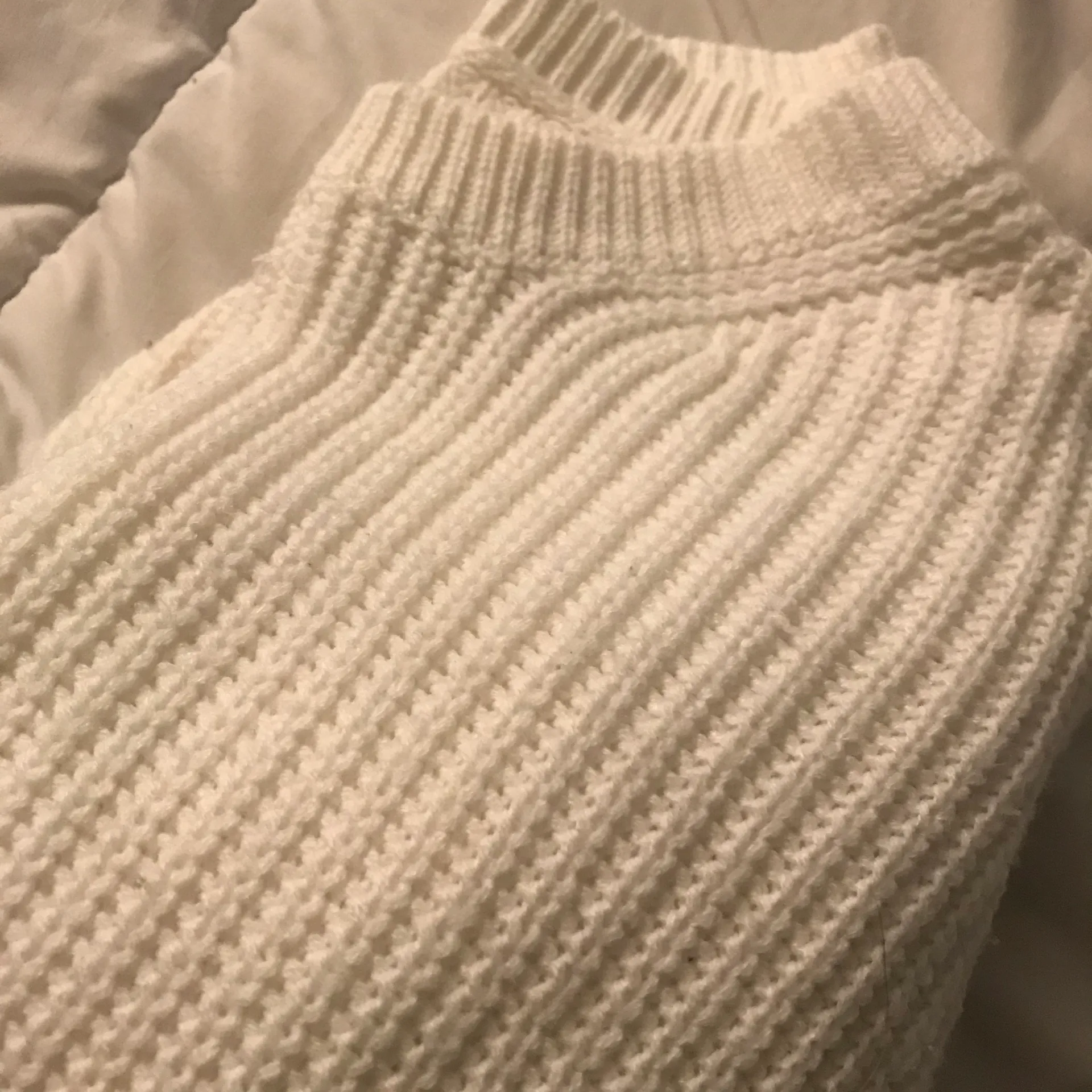 White Cropped Sweater - Image 2