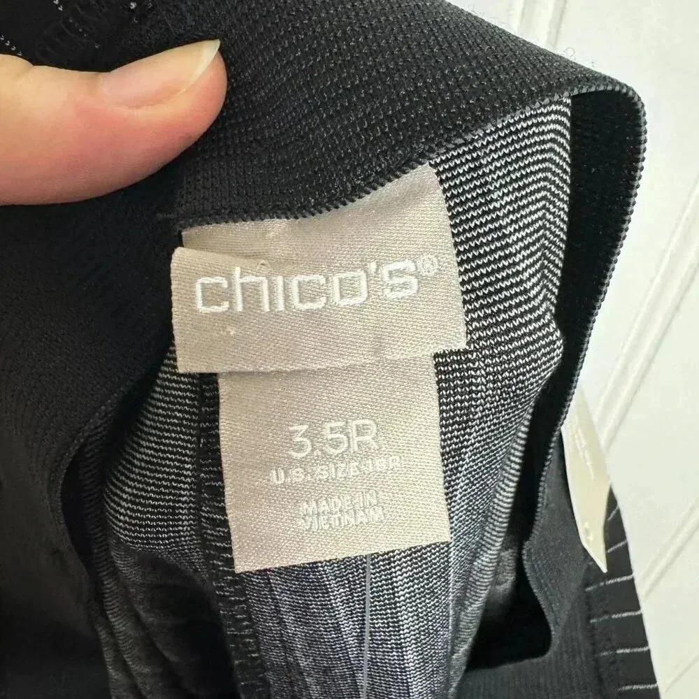NWT Chico's So Slimming Juliet pinstripe straight leg pants size 18R R8 - Image 9