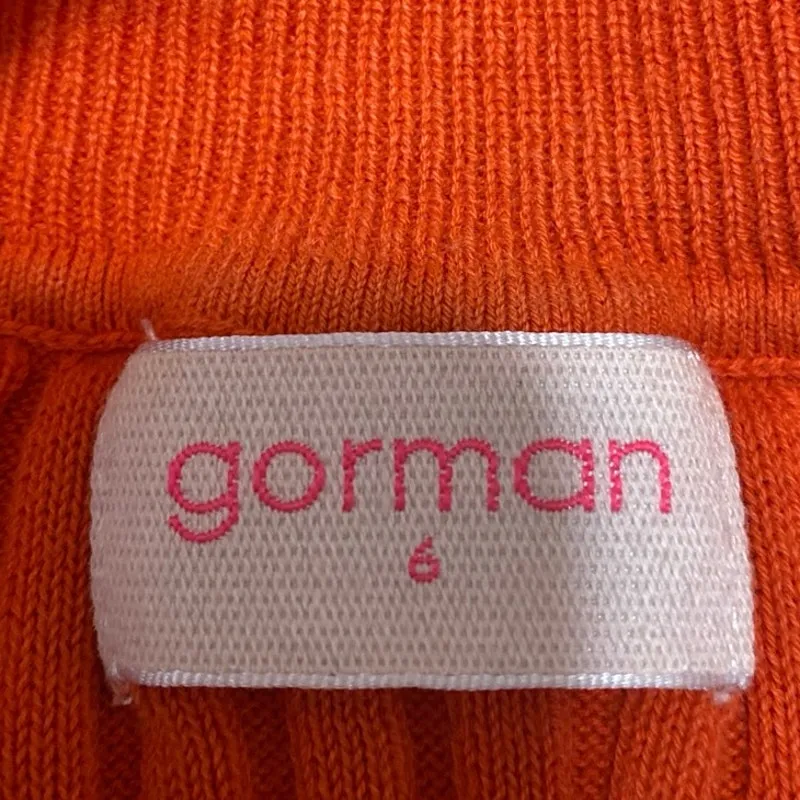 Gorman Women's Red Rib Knit Sleeveless Mock Neck Crop Sweater Vest Tank Top Sz 6 - Image 3