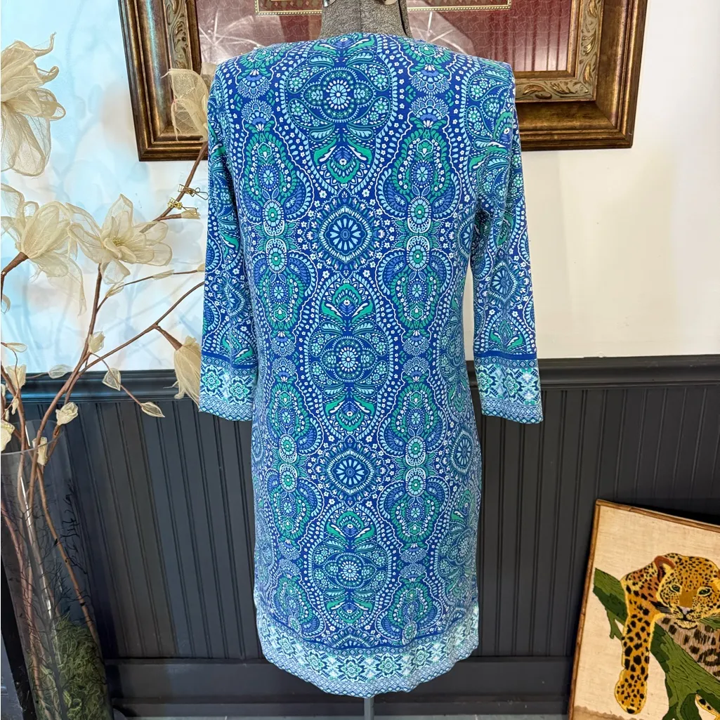 Coolibar UPF 50+ UV Sun Protection Oceanside Tunic Dress ~ Size XS 💚🍄 Blue - Image 4
