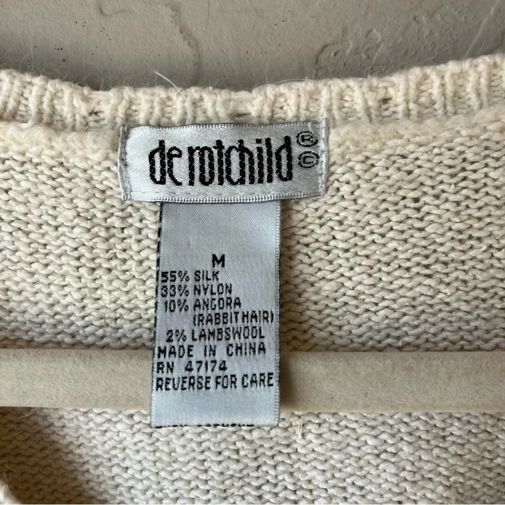 Sweater‎ Pearl Bride Cream coquette preppy feminine vintage girly soft boho cute White Size M - Image 6