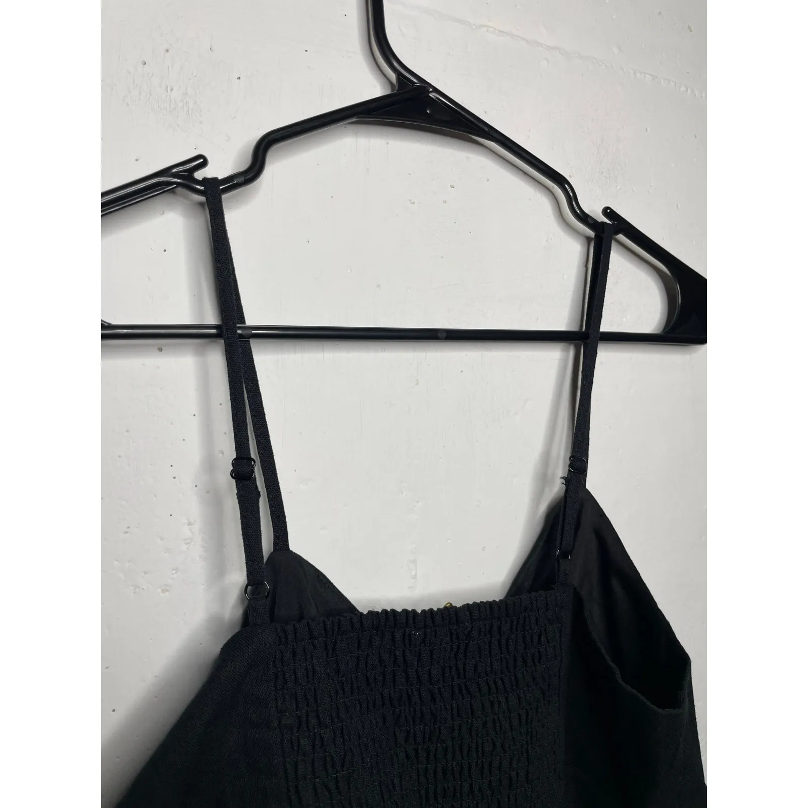 NEW House of Harlow 1960 Black Linen Blend Cropped Knot Tank Size Medium - Image 6