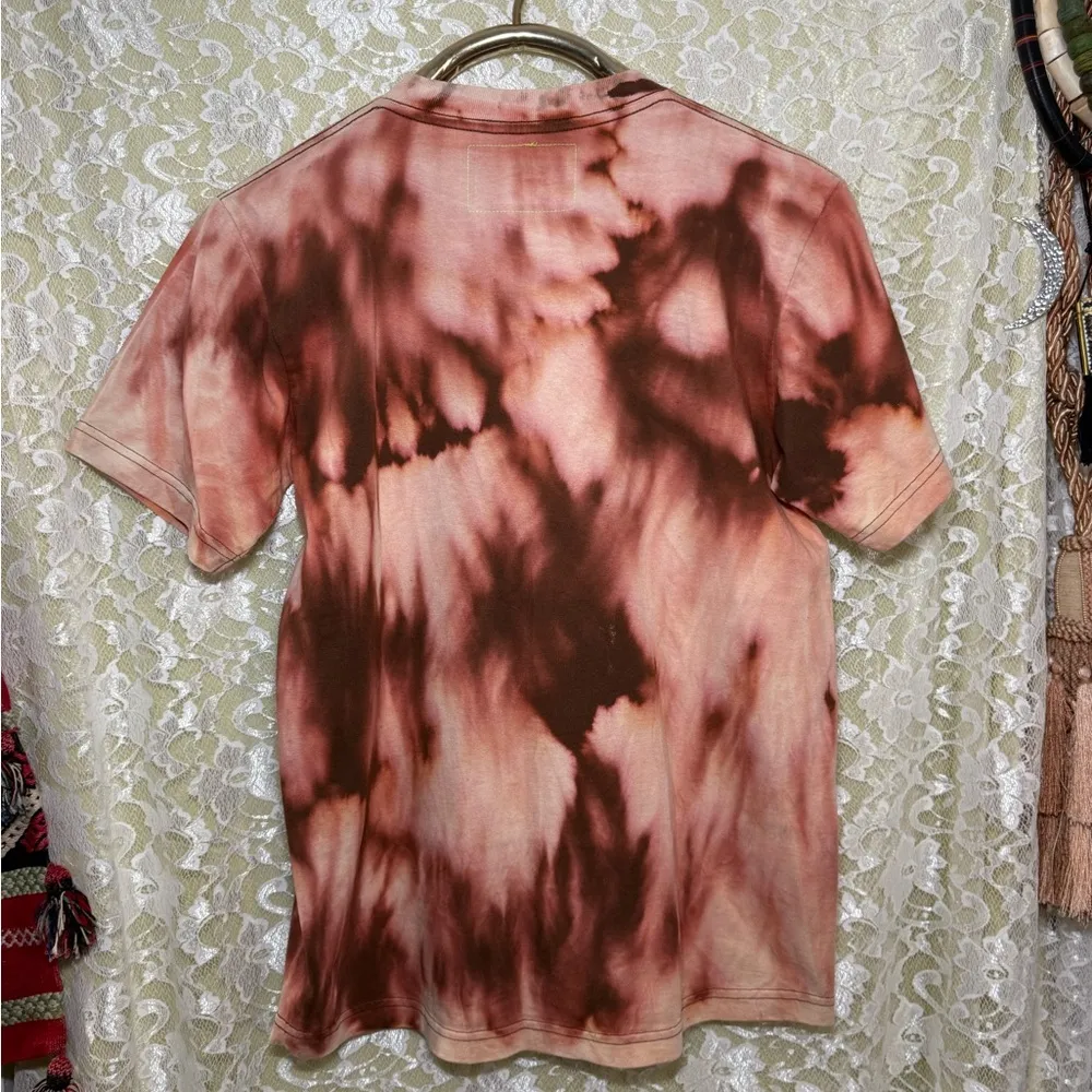 Handmade Jungle Hippie Stay Golden unisex Tie-Dye paisley T-Shirt large - Image 8