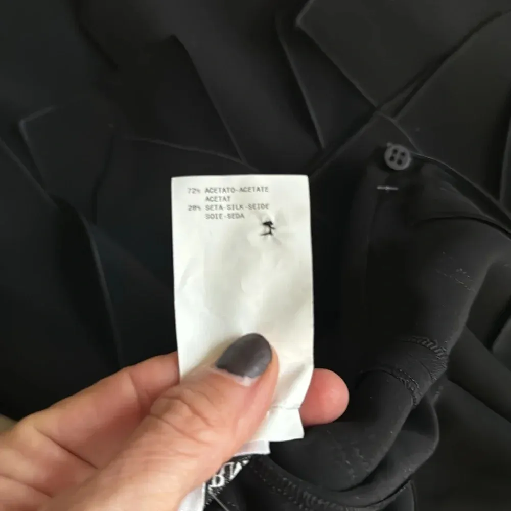 RARE. Armani NWT silk blend split panel skirt NWT size 6 black - Image 10