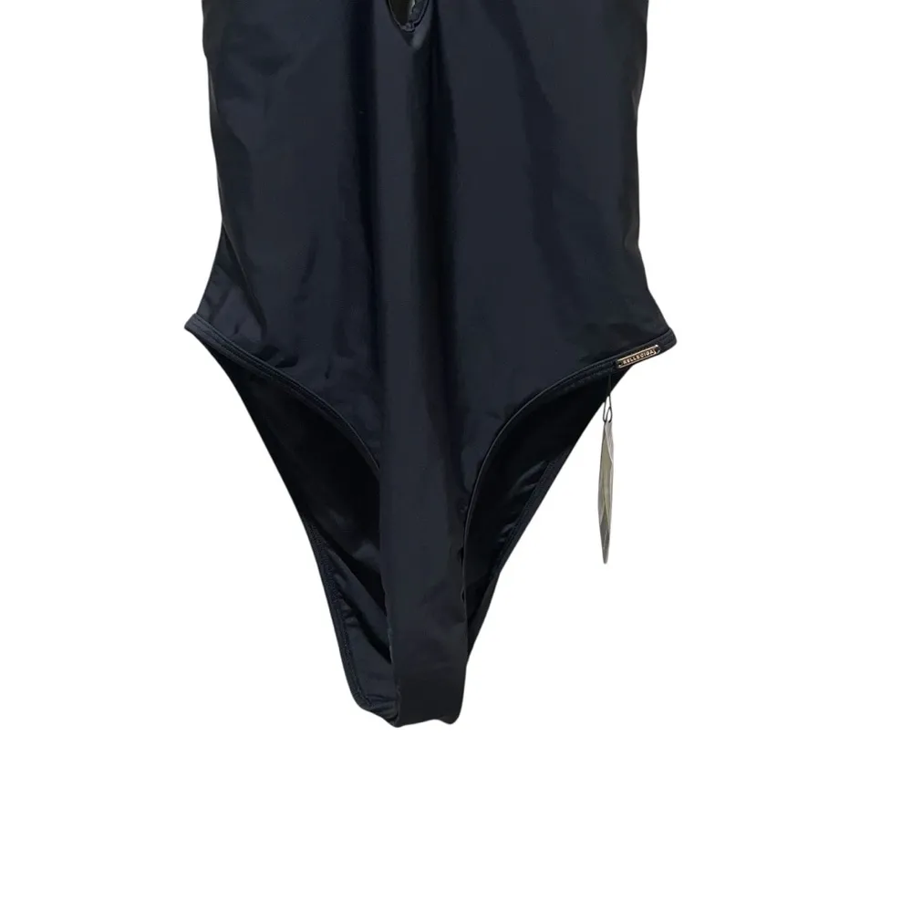 RELLECIGA V Neck Cutout One Piece Swimsuits Bathing Suits Black Size Small - Image 6