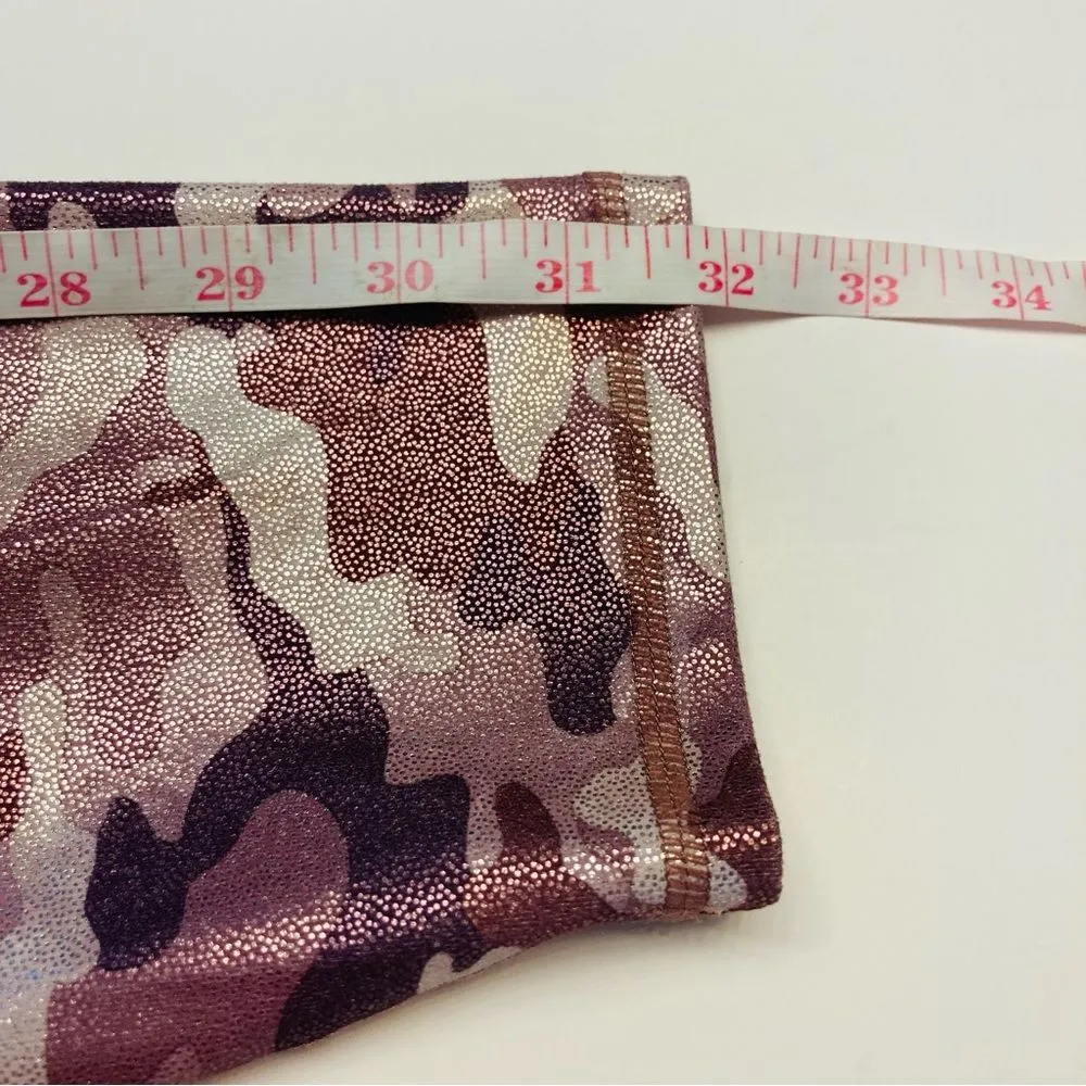 Fabletics‎ Define PowerHold Mid-Rise Legging Wicking UPF Large Pink Shine Camo - Image 8