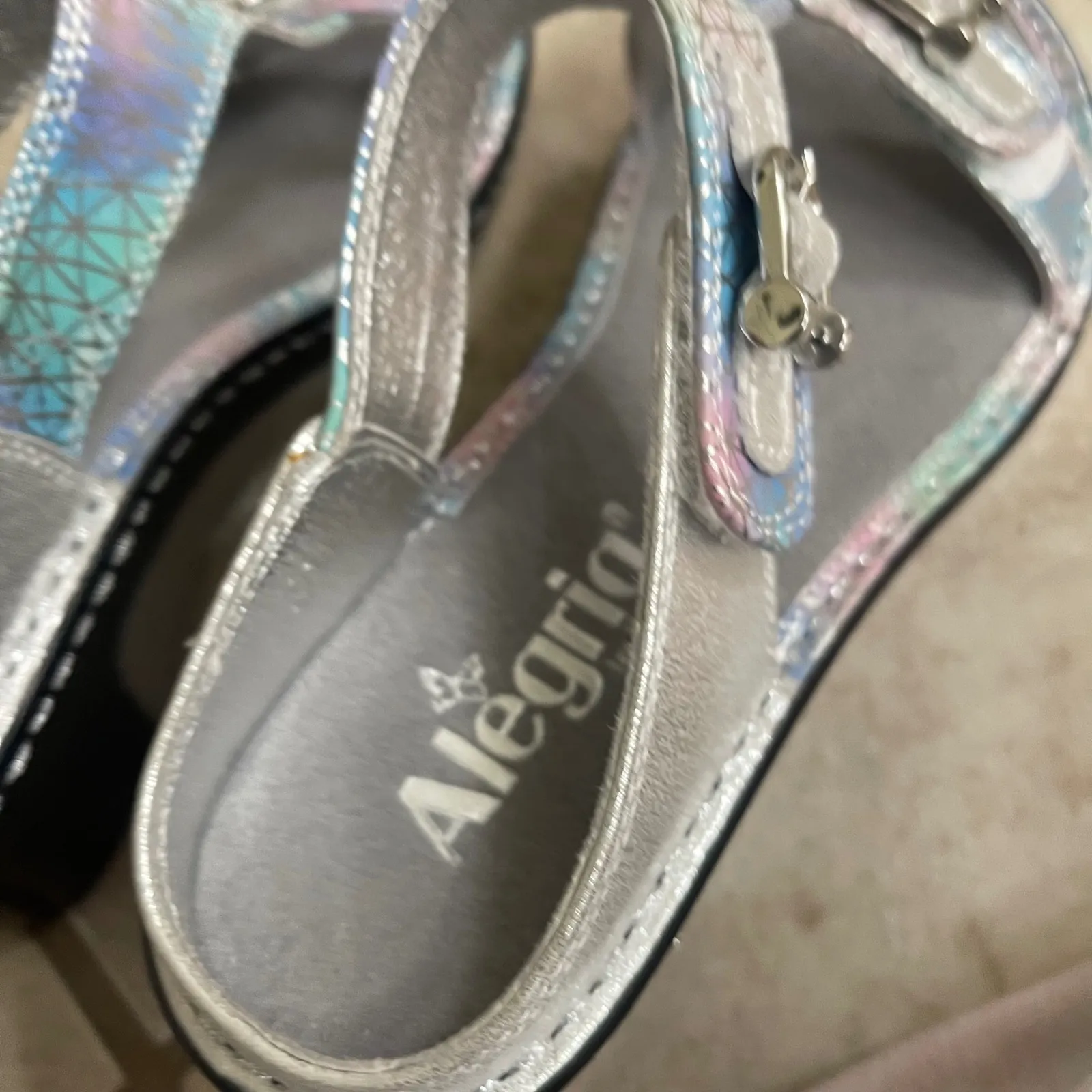 ALEGRIA Lara Pretty Baby Leather Wedge Sandals Womens Size 37 EU 7  NWOB - Image 7