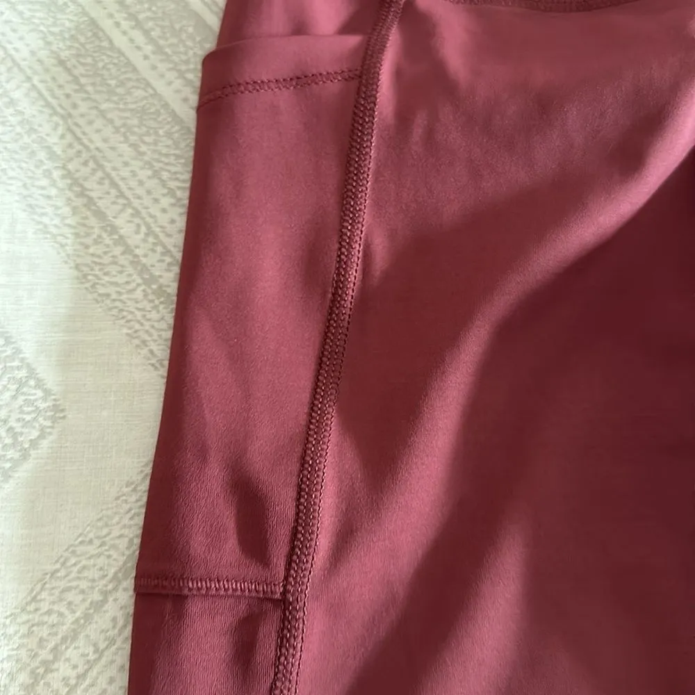 Lilybod Women’s Maroon Side Pockets Leggings - Image 5
