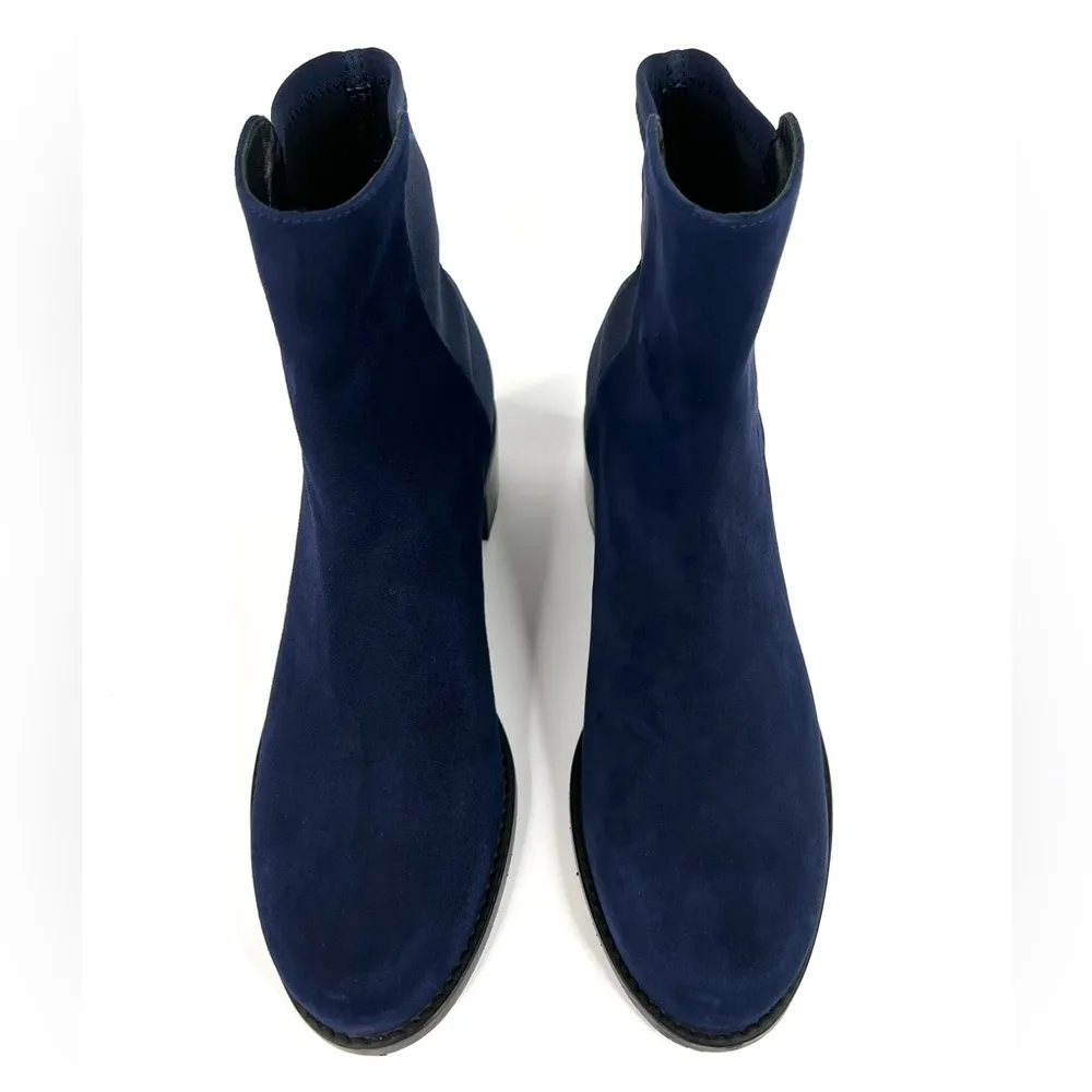 STUART WEITZMAN Easy On Easyon Reserve Navy Suede Ankle Boots US 6 - EU 36.5 - Image 7