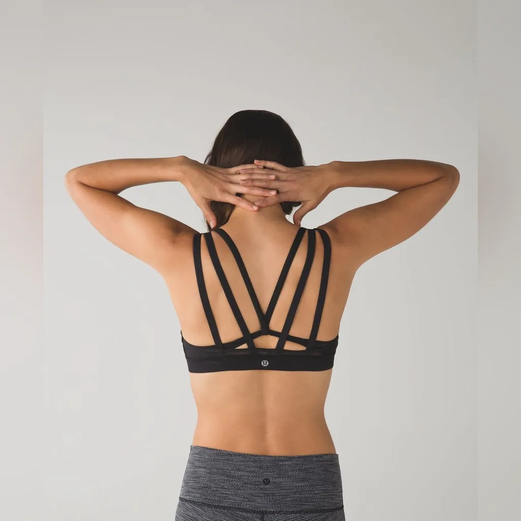 Women’s lululemon athletica Black Multi Strap Energy Bra Exhale Gym Sports Bra 8 - Image 6