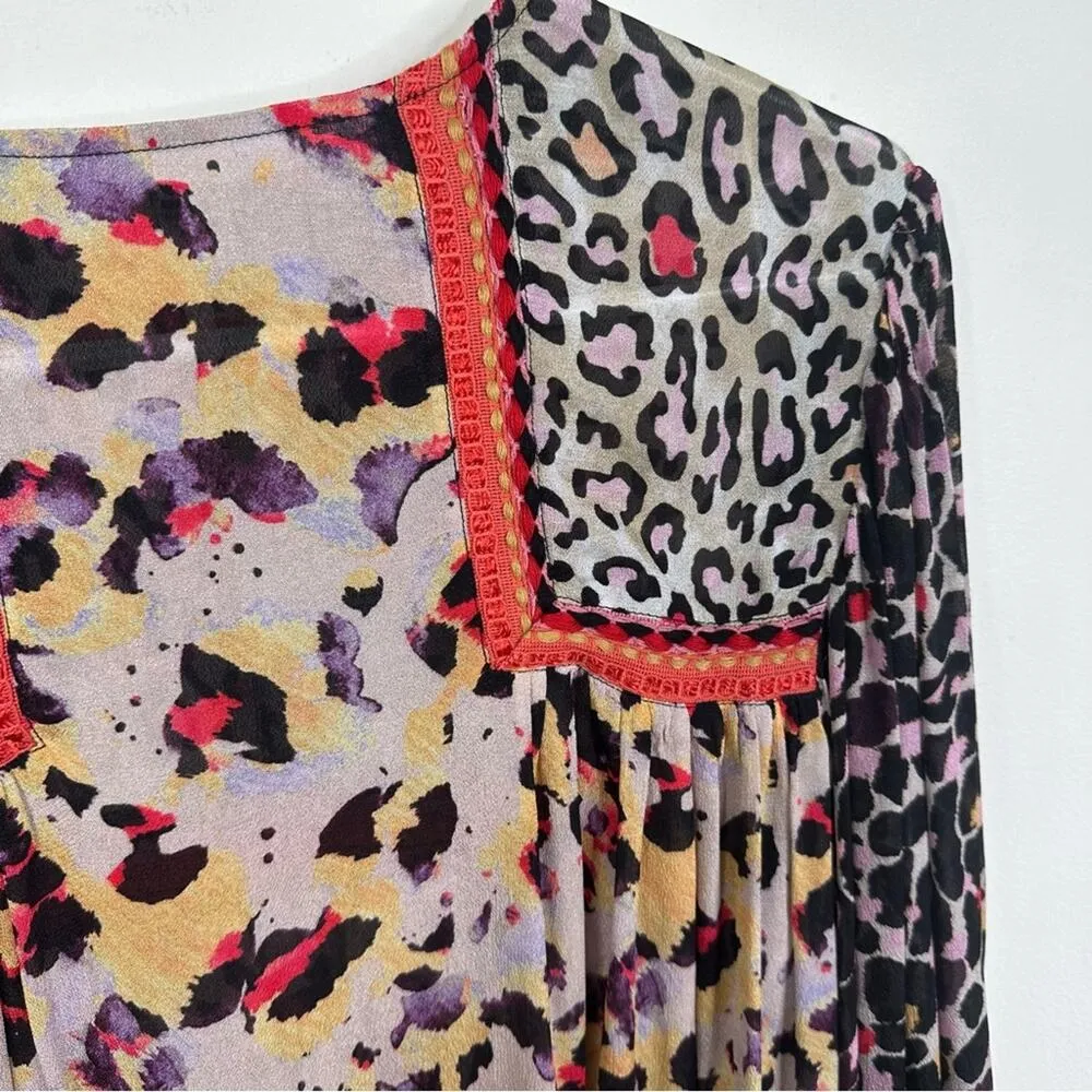 NWT Bla^nk London × Anthropologie Size XS Joelle Leopard Print Top - Image 10