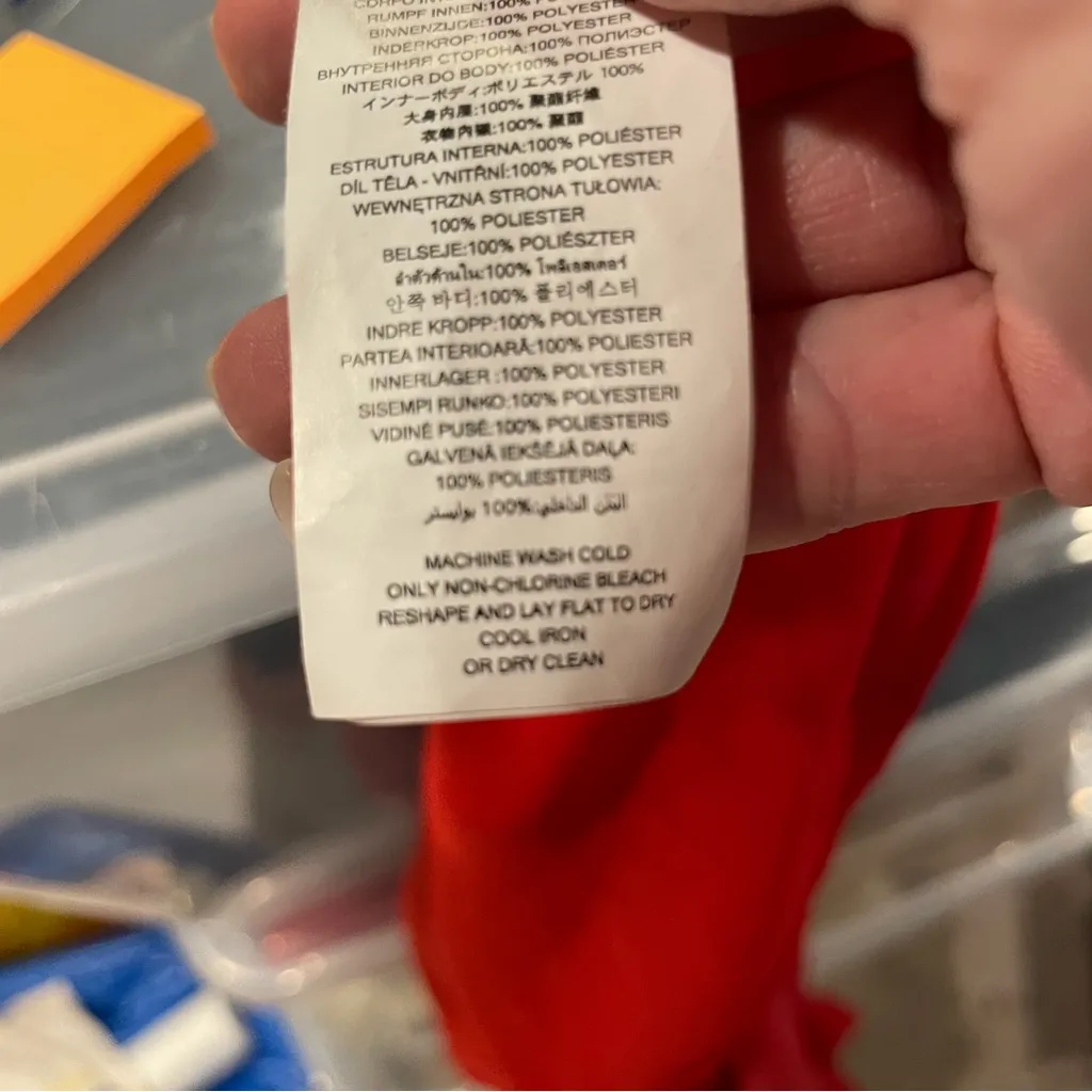 Cute Michael Kors ruffle hem top short sleeve spicy red cross back - Image 6