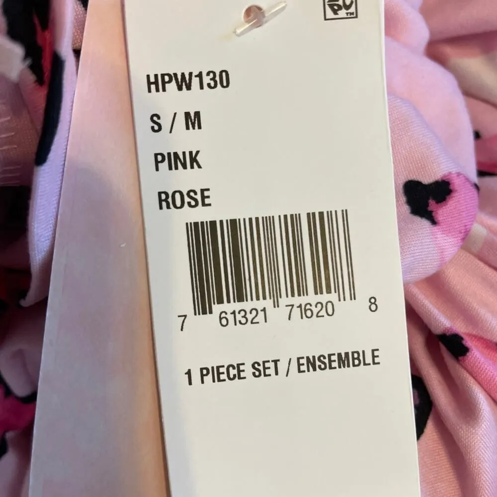 NWT Linea Donatella Robe S-M Pink Rose Leopard Print Lounge House Coat Relaxed - Image 7