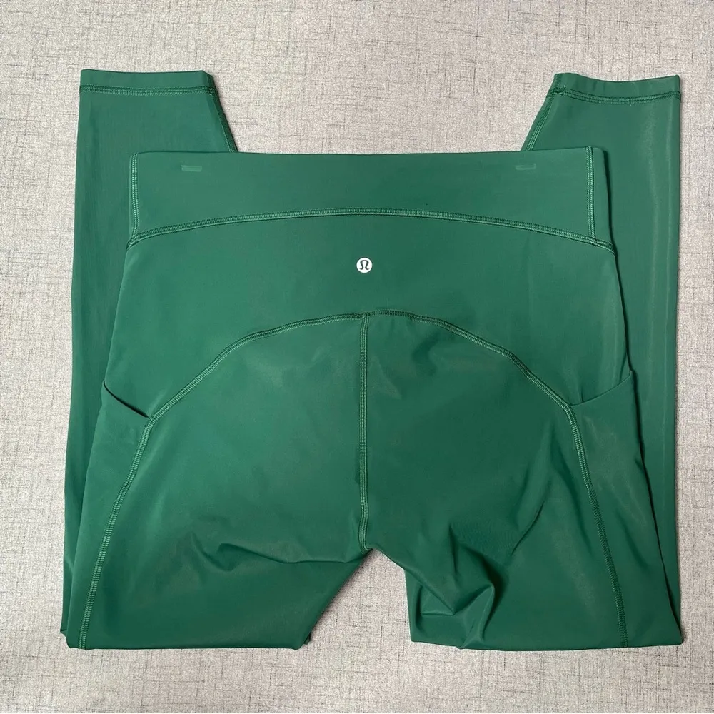 Lululemon Power Thru High Rise Tight Athletic Leggings Everglade Green 12 NWT - Image 7