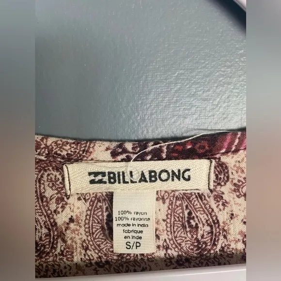 Billabong Boho Minidress Oversized Top Coverup‎ Size S - Image 5