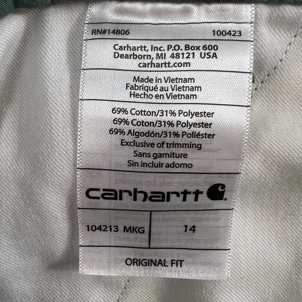 Carhartt Women's 14 Shorts 104213 MKG Musk Green 9" Ripstop Rugged Flex 5 Pocket - Image 10