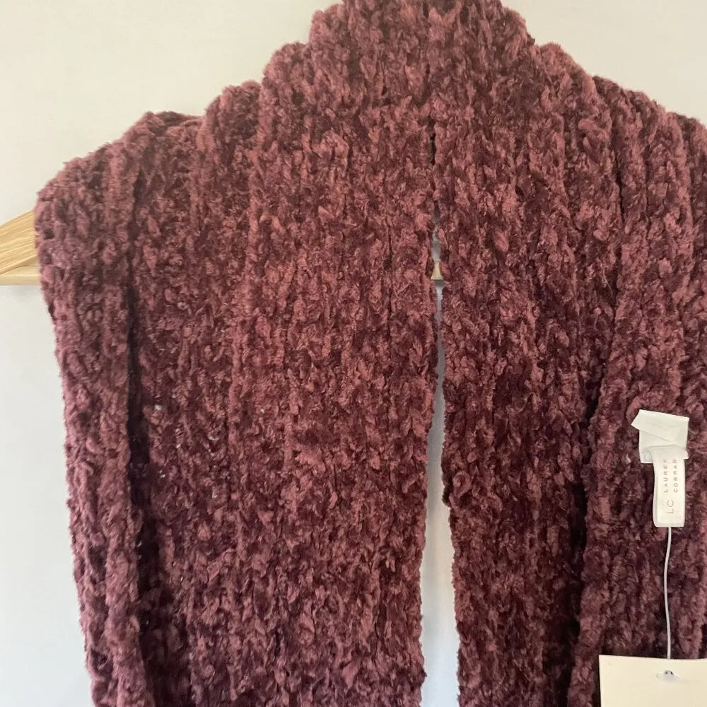 NWT LC Lauren Conrad maroon infinity scarf soft comfortable one size - Image 2