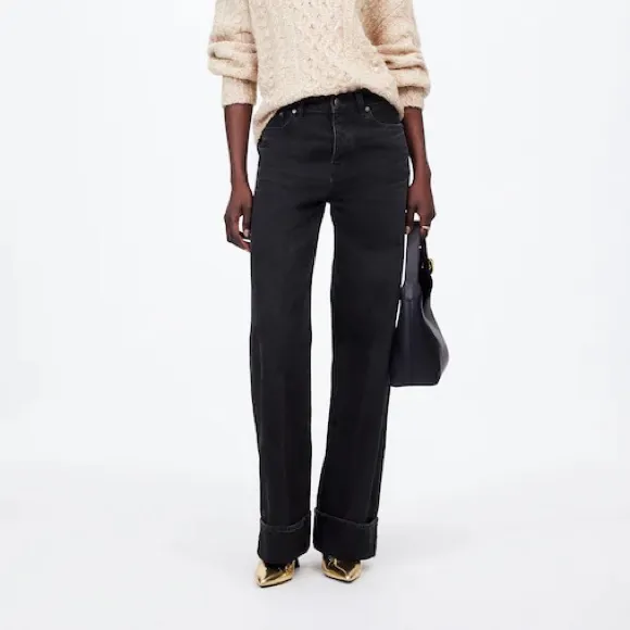 NEW Madewell Black Low-Slung Baggy Jeans Size 27 - Image 3